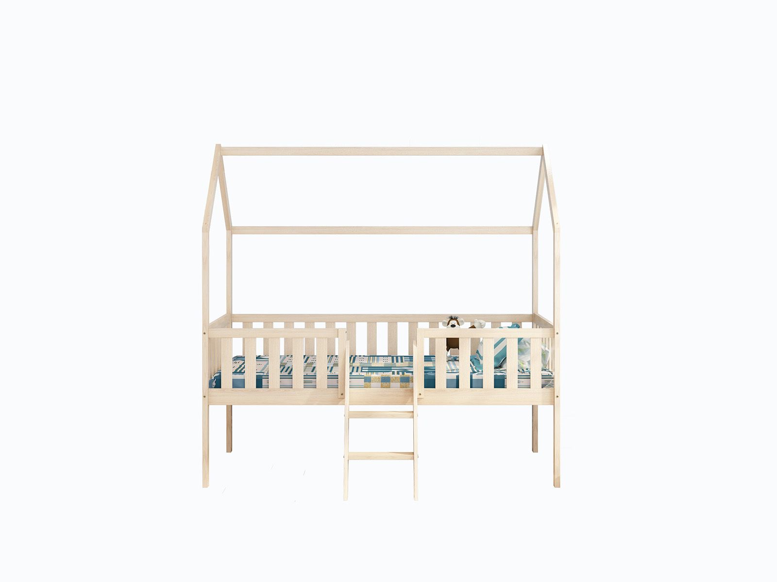 Explorer Pine Midsleeper Bed with Rails