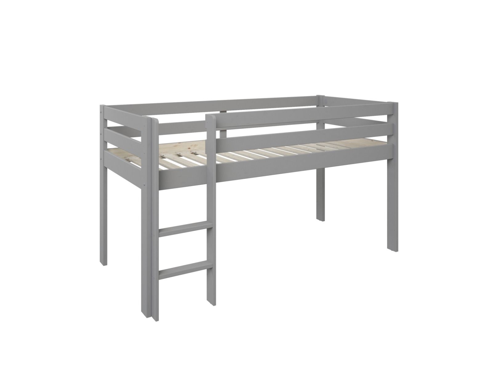 Noomi Nora Solid Wood Grey Midsleeper Bed Frame