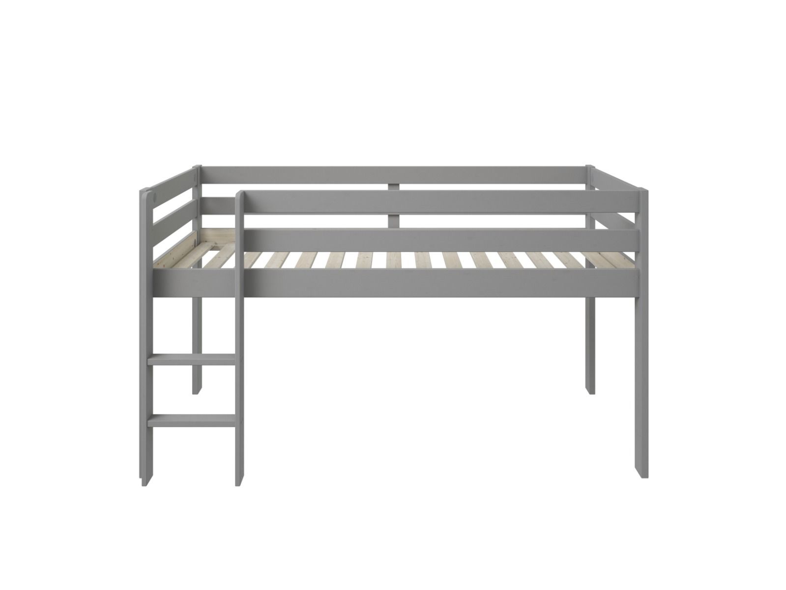 Noomi Nora Solid Wood Grey Midsleeper Bed Frame