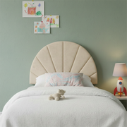 Half Moon with Vertical Lines Low Headboard
