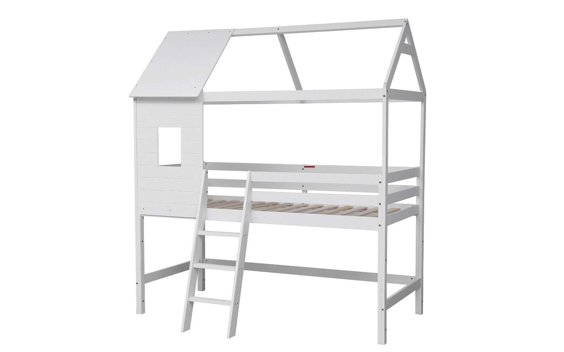 Hideaway White Wooden Midsleeper Treehouse Bed