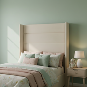 Horizontal Panels Straight Wing Headboard