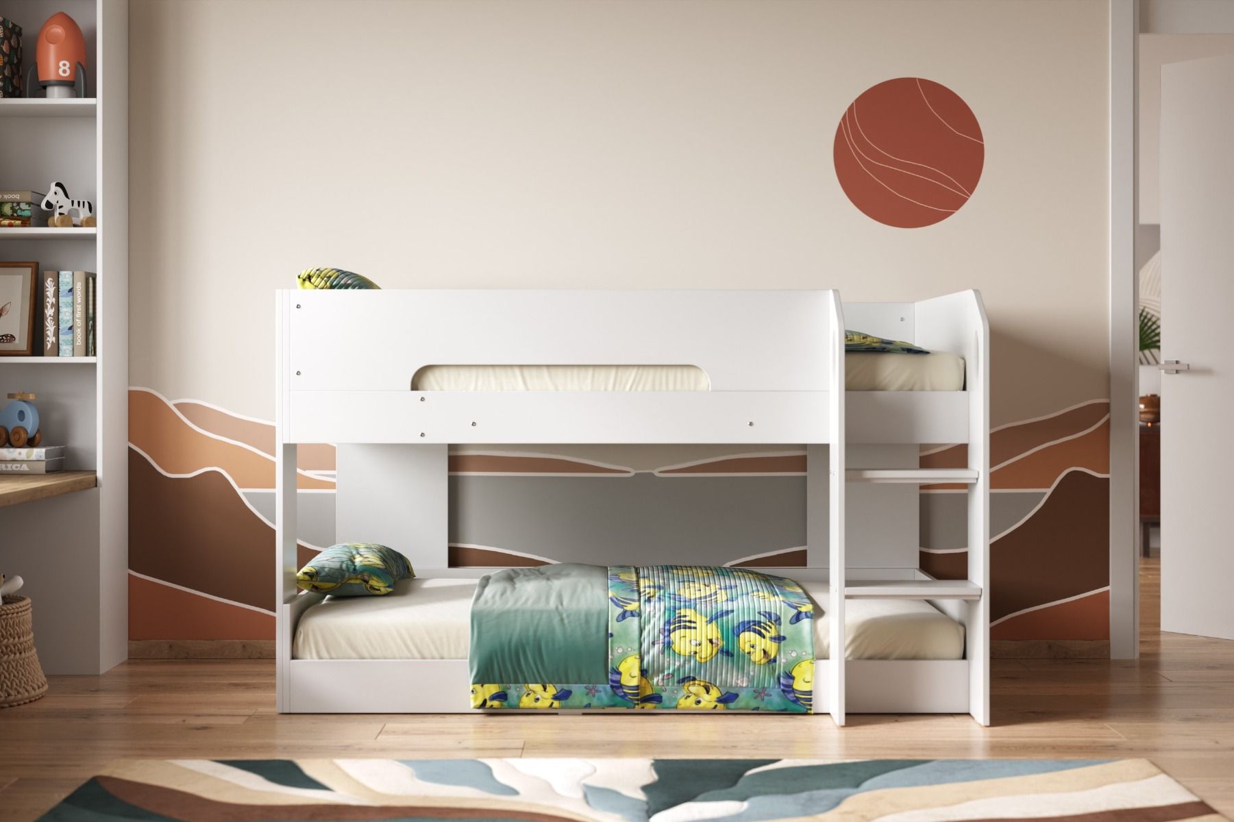 Mystic Low Pod White Bunk Bed