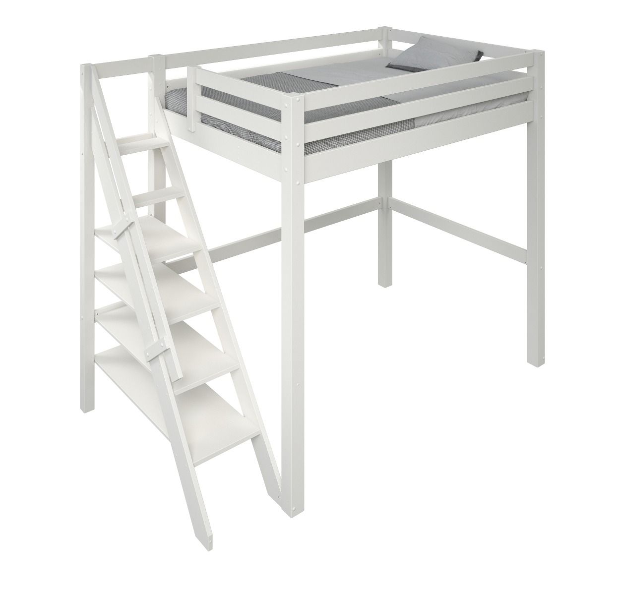 Noomi Studio White Double High Sleeper Loft Bed