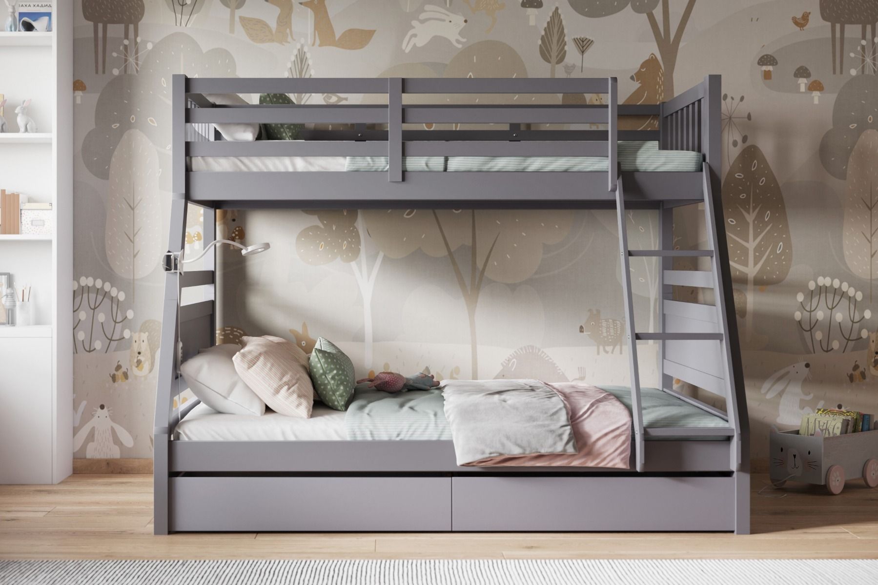 Ollie Grey Triple Bunk Bed