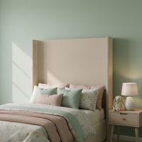 Plain Straight Wing Headboard — Kids Lifestyle Scene 1:1