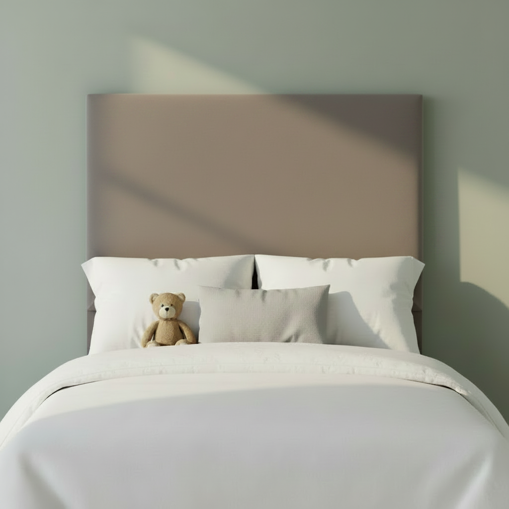 Plain Tall Headboard - Pebble Velvet No Design