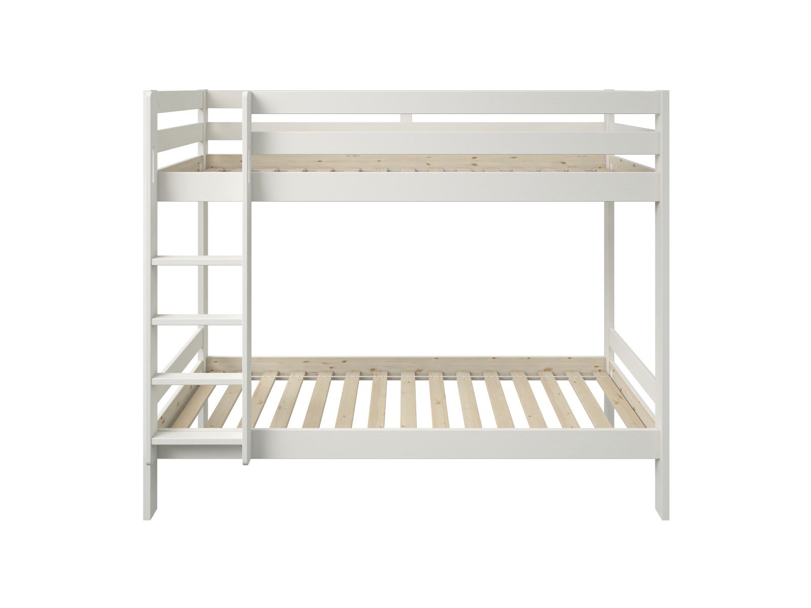 Noomi Nora Solid Wood White Bunk Bed with Storage