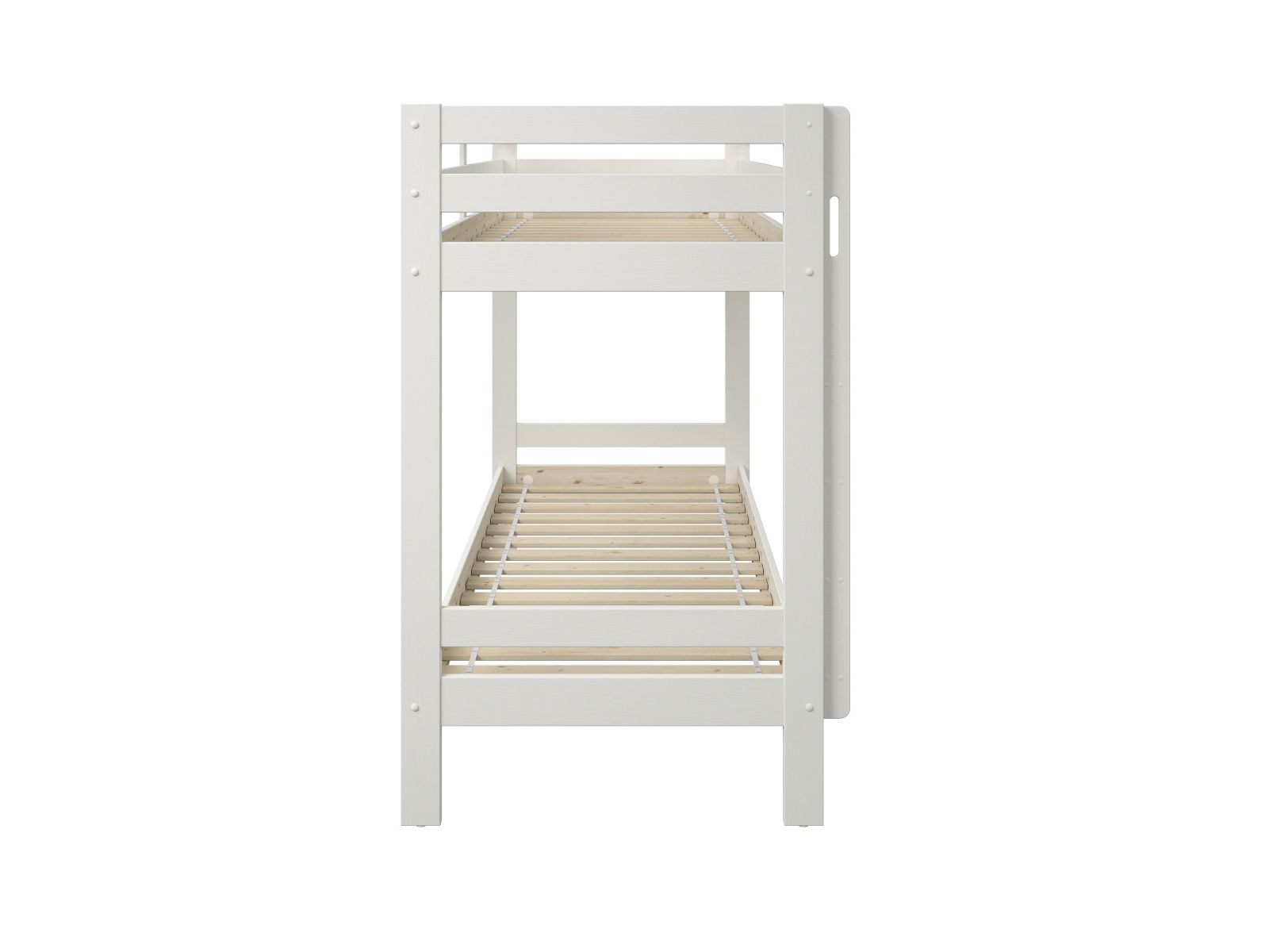 Noomi Nora Solid Wood White Bunk Bed with Storage