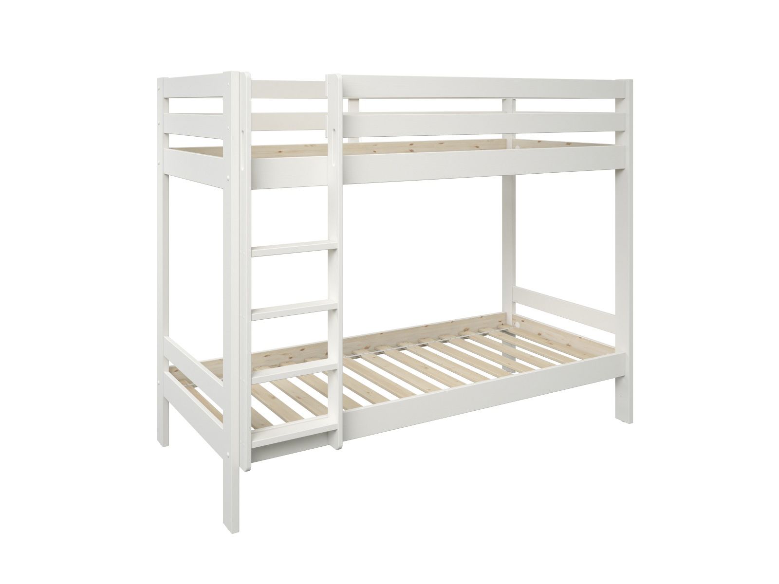 Noomi Nora Solid Wood White Bunk Bed with Storage