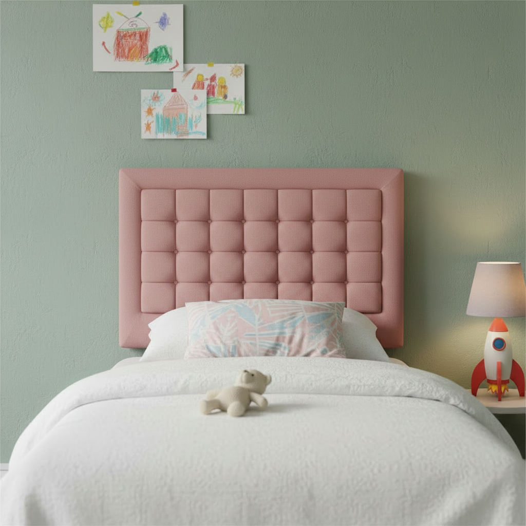 Small Cubic Buttoned Border - Pink Recolour Lifestyle