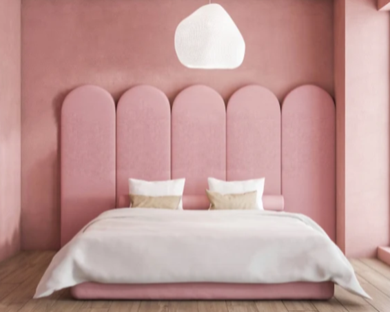 Curved Wall Panels Bespoke Wall Mounted Headboard