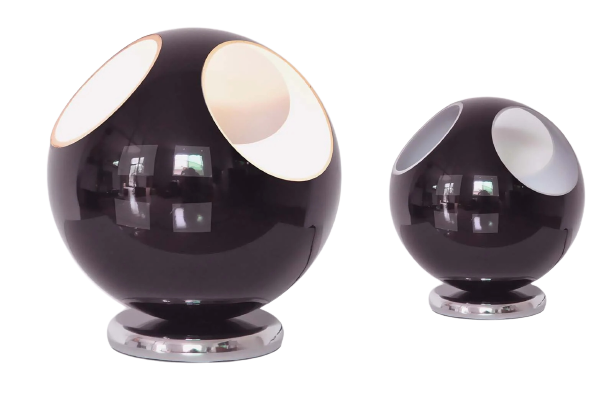 Orb Black Glass Table Lamp