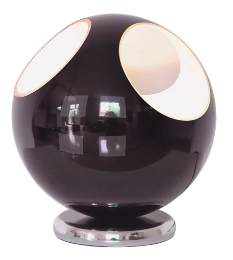 Orb Black Glass Table Lamp