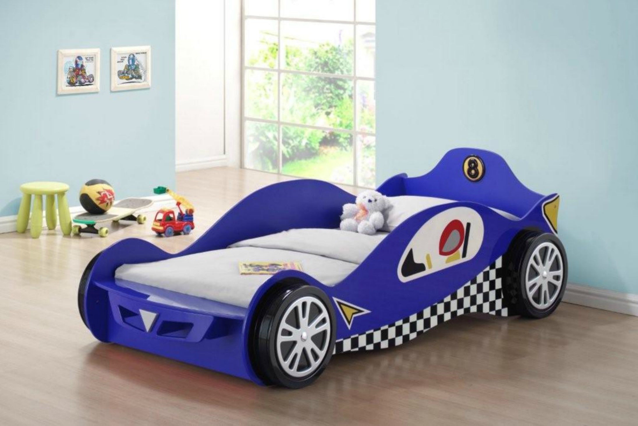 Hamilton GTD 3FT Single Blue Racing Car Bed