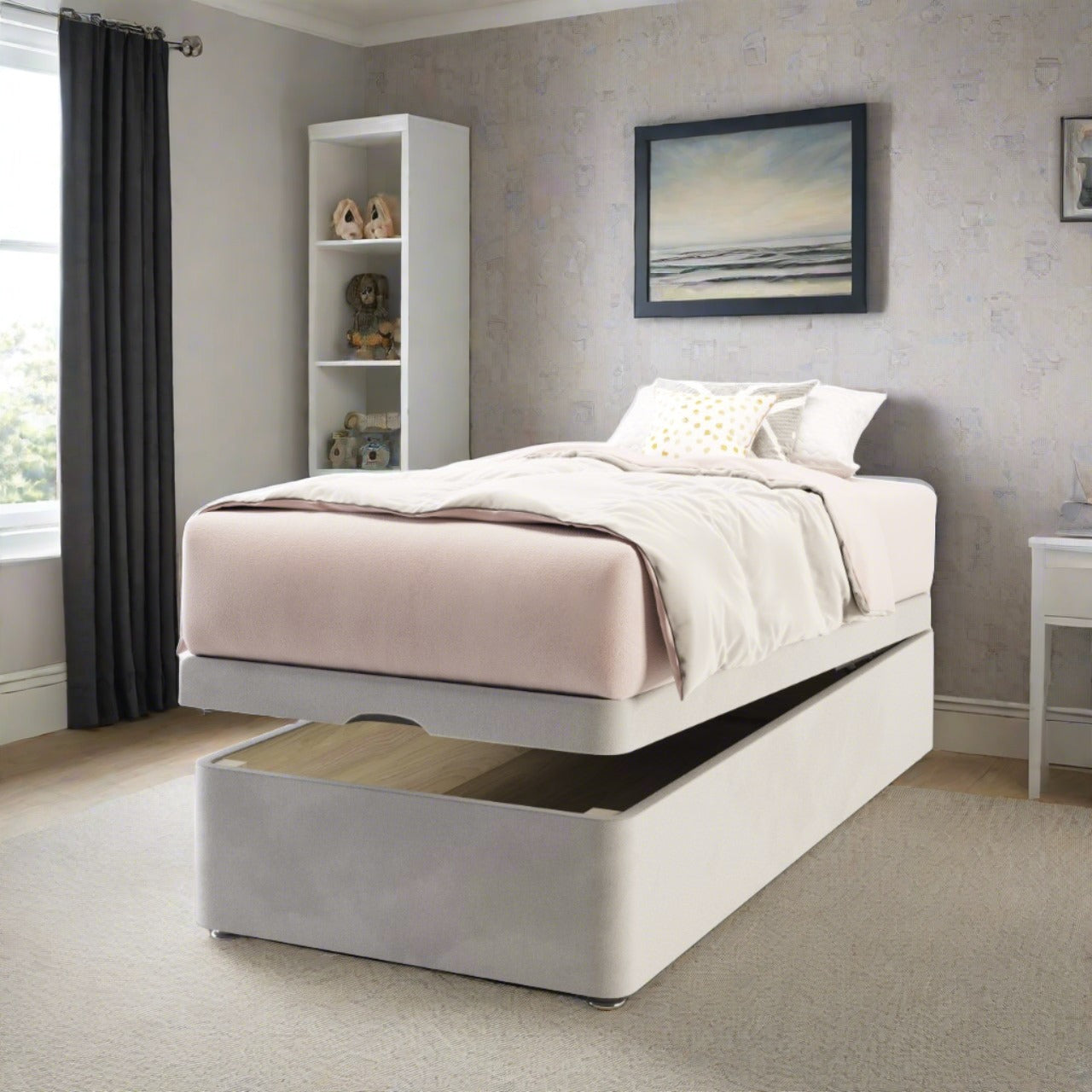 Luxury Platform Top Ottoman Storage Bed Base