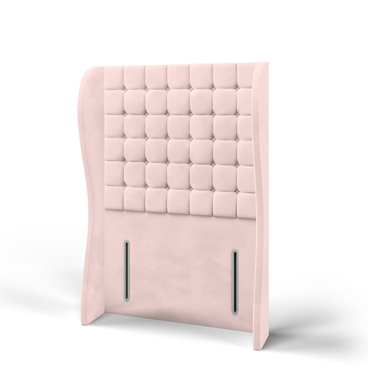 Small Cubic Fabric Middle Curve Wing Headboard