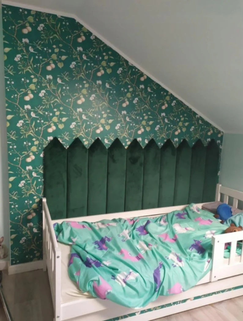 Pointed Fence Wall Panels Bespoke Wall Mounted Headboard